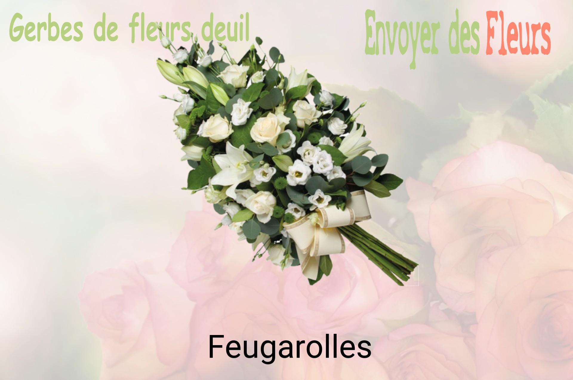 Gerbe de fleurs de deuil livrée à Feugarolles